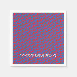 Lobster Pattern Family Reunion Name Coastal Fun Napkin