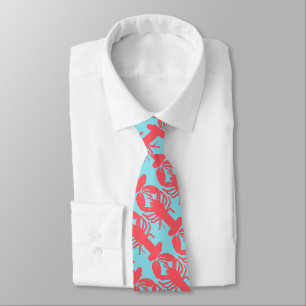 Lobster Pattern Neck Tie