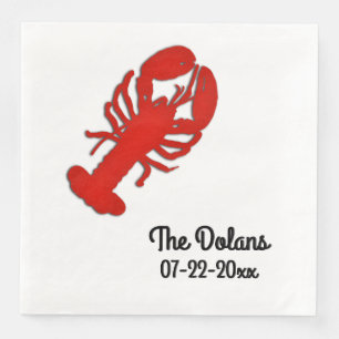 Lobster Personalised Napkin