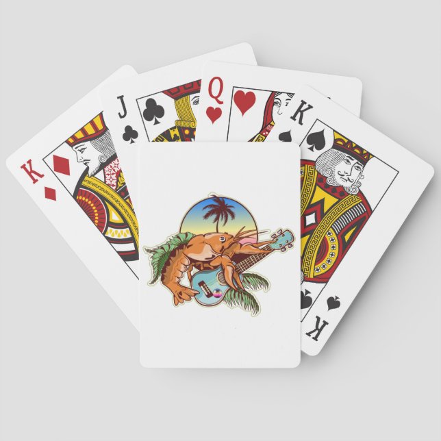 Lobster playing a ukulele guitar  playing cards (Back)