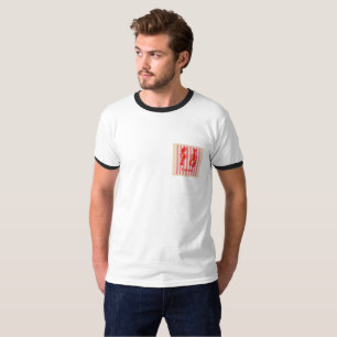 Lobster Pop Bold Crustaceans on Candy Stripes T-Shirt