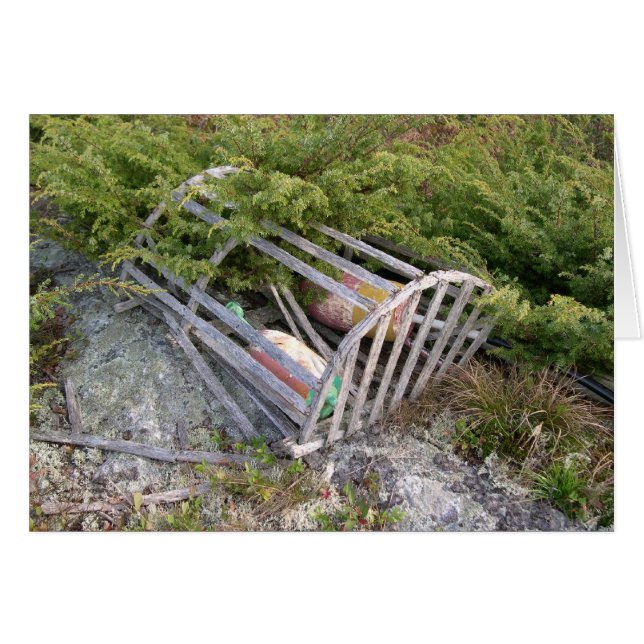 Lobster pot and bobbers, Maine, USA (Front Horizontal)