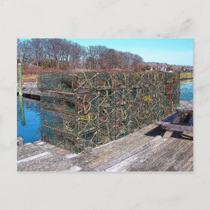 Lobster Pots, York Harbour, Maine - Postcard