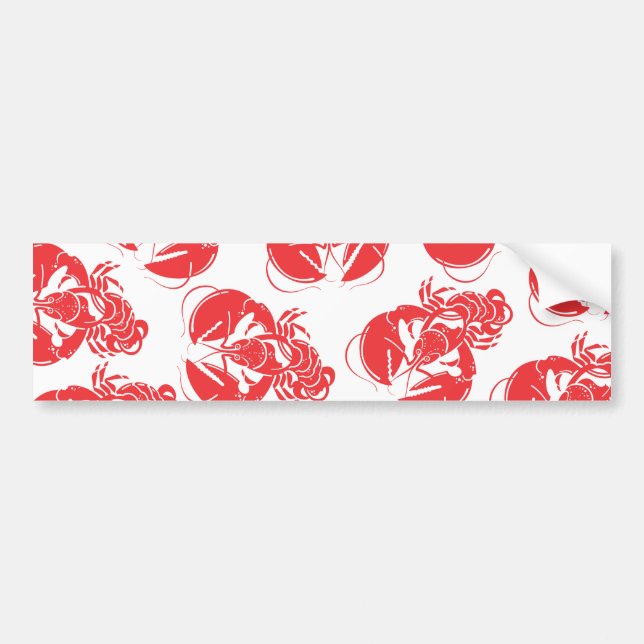 lobster print bumper sticker (Front)