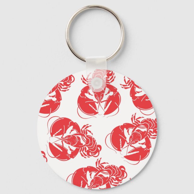 lobster print key ring (Front)