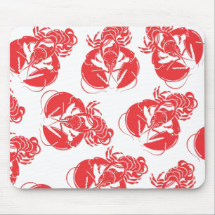 lobster print mouse mat