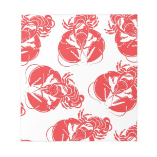 lobster print notepad