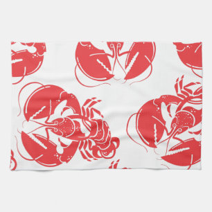 lobster print tea towel