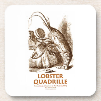 Lobster Quadrille (Brush Mirror Wonderland Humour) Coaster