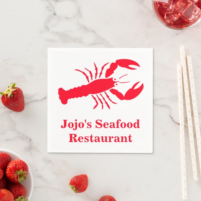 Lobster Red (Name) Jojo's Seafood Restaurant Napkin (Insitu)