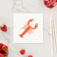 Lobster red orange white modern graphic cute fun