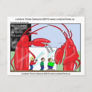 Lobster Restaurant Funny Tees Mugs & Gifts Postcard