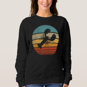Lobster Retro Vintage 60s 70s Sunset Sea Animal Se Sweatshirt