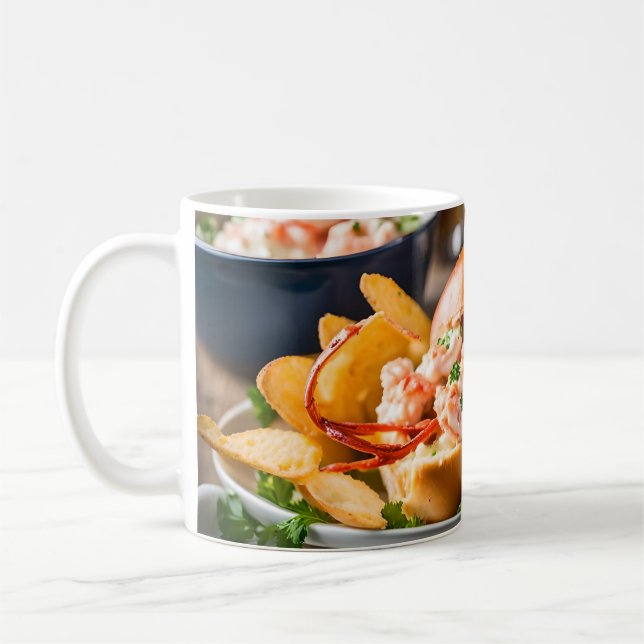 Lobster Roll And Potato Chips Coffee Mug (Left)