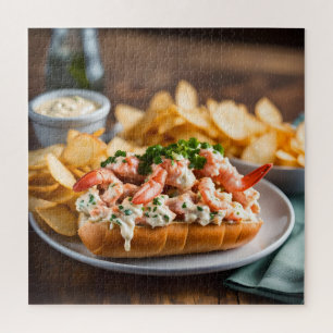 Lobster Roll and Potato Chips Jigsaw Puzzle