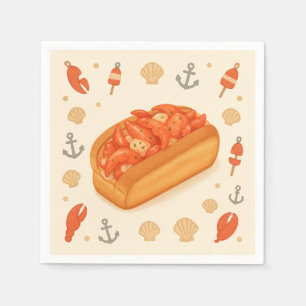 Lobster Roll — Maine specialty retro USA Napkin