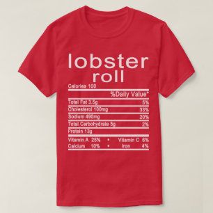 lobster roll Nutrition Facts label T-Shirt