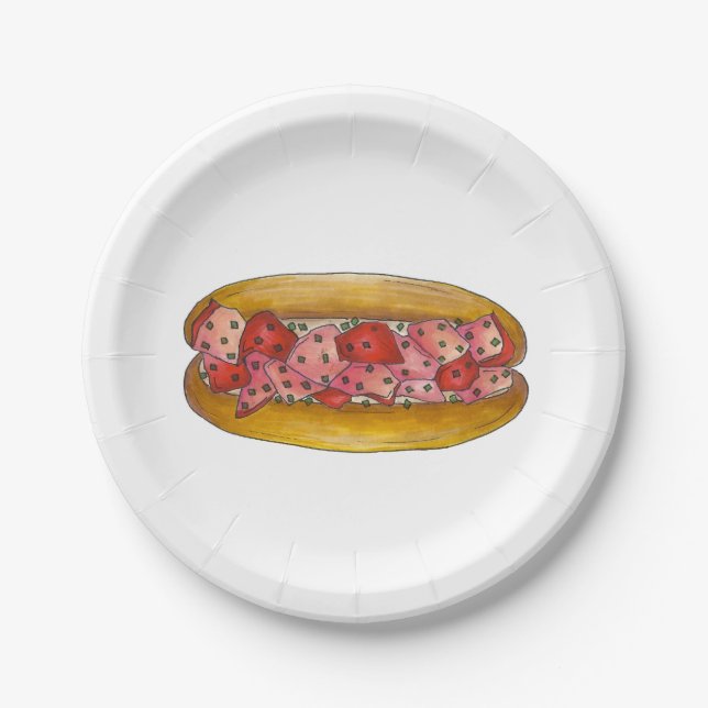 Lobster Roll Sandwich Portland Maine Foodie Plates (Front)