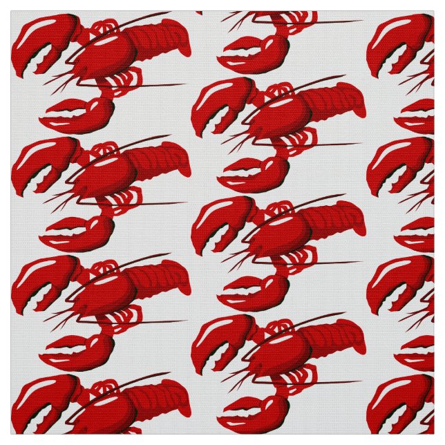 Lobster Seafood Fabric (Swatch)