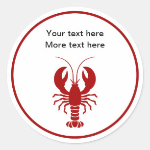 Lobster Seafood Theme Classic Round Sticker