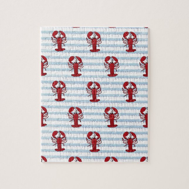 lobster seersucker jigsaw puzzle (Vertical)