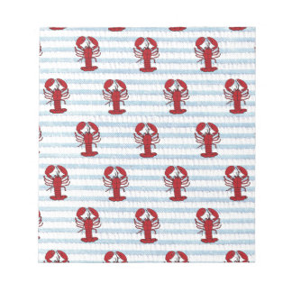 lobster seersucker notepad