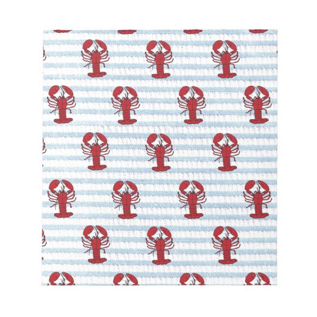 lobster seersucker notepad (Front)