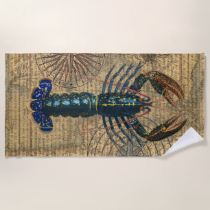 Lobster Shellfish Seafood Maine Classic Ocean Beach Towel