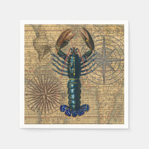 Lobster Shellfish Seafood Maine Classic Ocean Napkin
