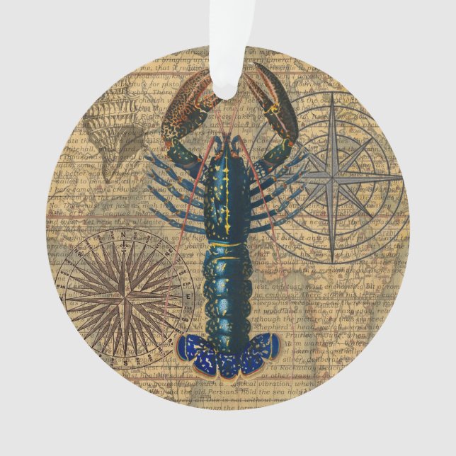 Lobster Shellfish Seafood Maine Classic Ocean Ornament (Front)