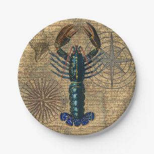 Lobster Shellfish Seafood Maine Classic Ocean Paper Plate