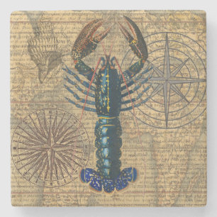 Lobster Shellfish Seafood Maine Classic Ocean Stone Coaster