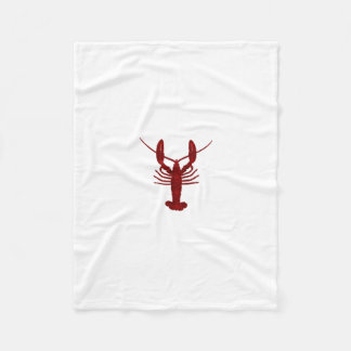 Lobster Silhouette Fleece Blanket
