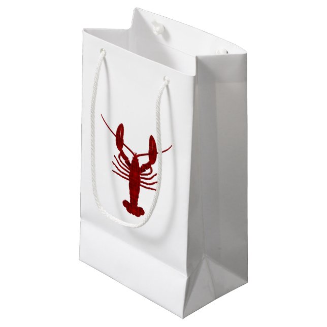 Lobster Silhouette Small Gift Bag (Front Angled)