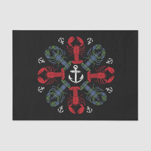 Lobster Snowflake Anchor N.S. Christmas paper (Front)