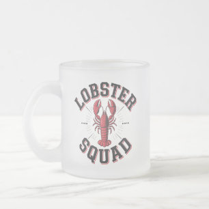 Lobster Squad Frosted Glass Coffee Mug