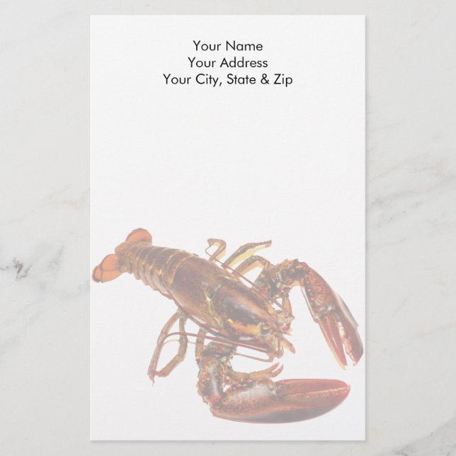 Lobster Stationery (Front)