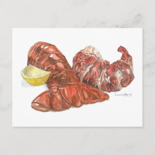 Lobster Tail Art Postcard