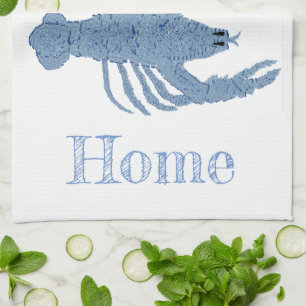 Lobster Topiary Ginger Jars Pickleball Decor Tea Towel