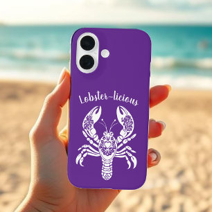 Lobster-Tropical Flowers- iPhone 16 Case