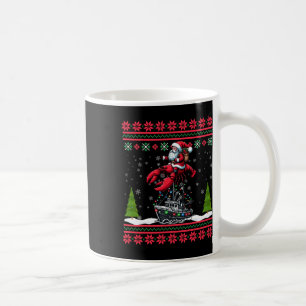 Lobster Ugly Xmas Gifts Santa Riding Lobster Chris Coffee Mug