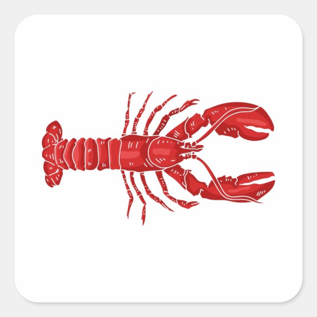 Lobster Vector Square Sticker (Front)