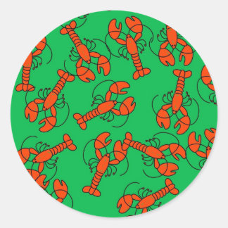 Lobster Wallpaper Classic Round Sticker