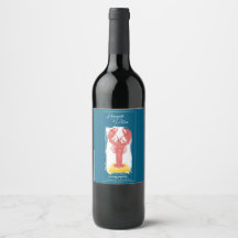 Lobster wine bottle label