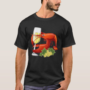 Lobster Wine Drinking Drinker Beach Cruise Vacati T-Shirt