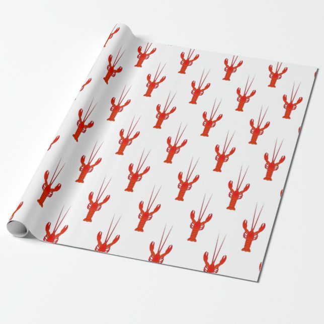Lobster Wrapping Paper (Unrolled)