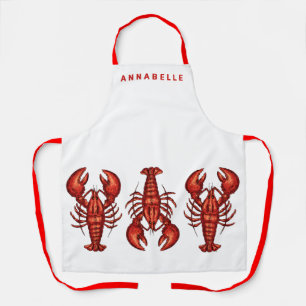 Lobsters Personalise Medium Apron