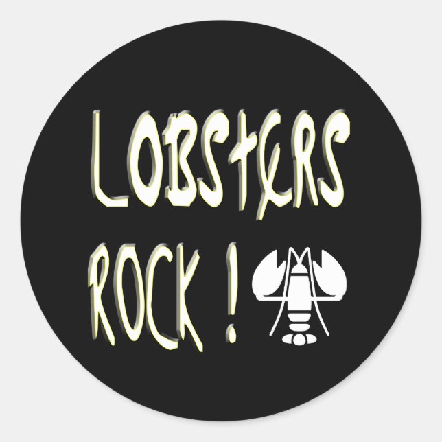 Lobsters Rock! Sticker (Front)