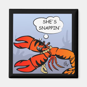 Lobsters with Bling Magnet
