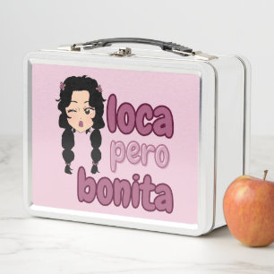 Loca Pero Bonita Metal Lunch Box